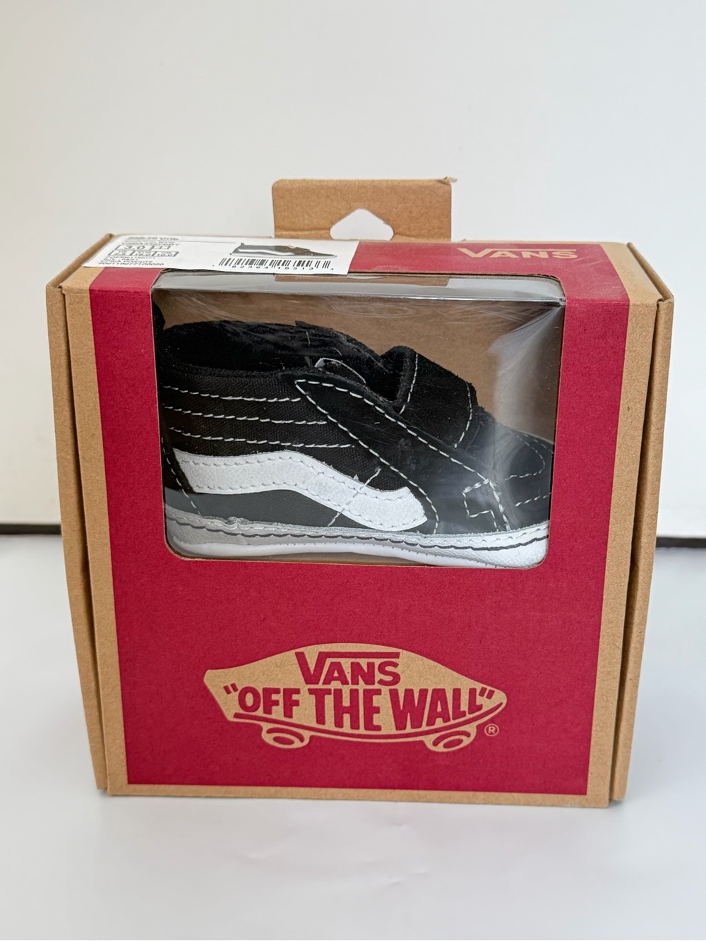 NEW Vans Baby Black & White Mini Slip-On Sk8-Hi Crib
